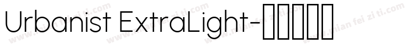 Urbanist ExtraLight字体转换